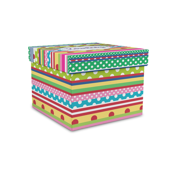Custom Ribbons Gift Box with Lid - Canvas Wrapped - Small (Personalized)