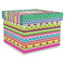 Ribbons Gift Boxes with Lid - Canvas Wrapped - X-Large - Front/Main