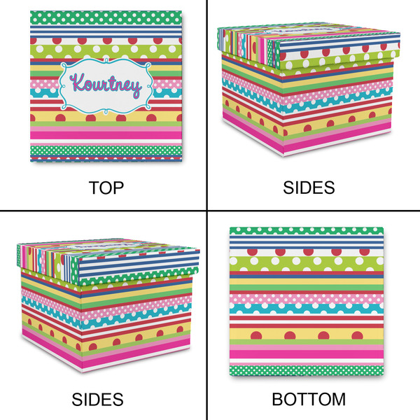 Ribbons Gift Boxes with Lid - Canvas Wrapped - XX-Large - Approval