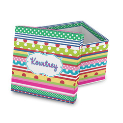Ribbons Gift Box with Lid - Canvas Wrapped (Personalized)