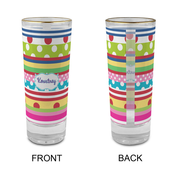 Ribbons Glass Shot Glass - 2 oz - Single - APPROVAL