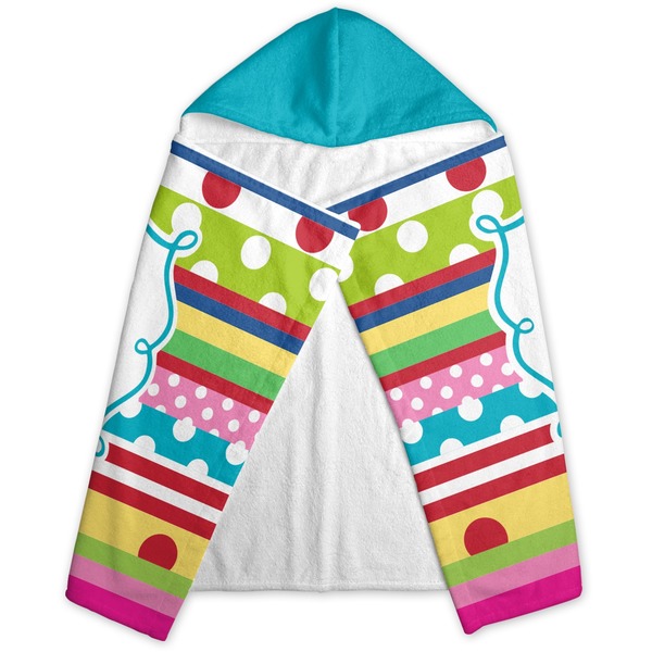 Ribbons Hooded Towel - Folded