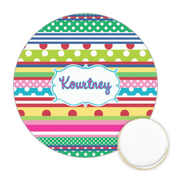 Ribbons Printed Cookie Topper - Round (Personalized)