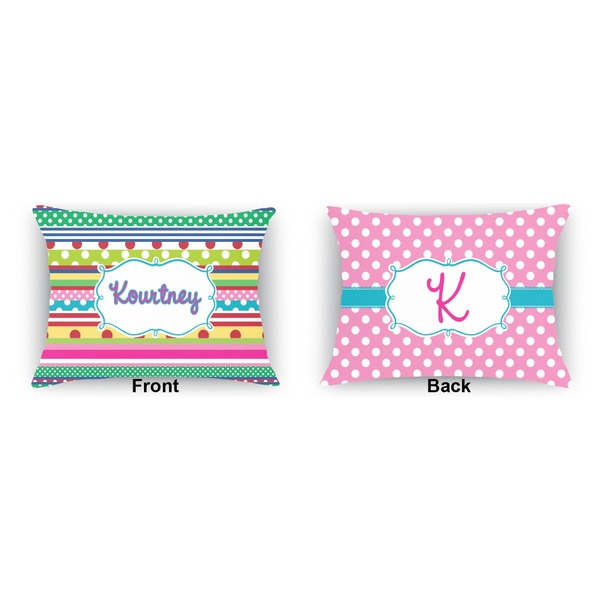 Ribbons  Indoor Rectangular Burlap Pillow (Front and Back)