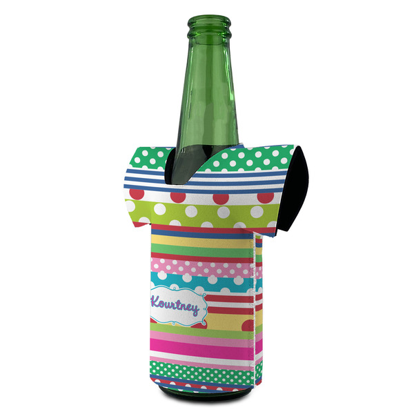 Ribbons Jersey Bottle Cooler - ANGLE (on bottle)