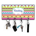 Ribbons Key Hanger w/ 4 Hooks w/ Name or Text
