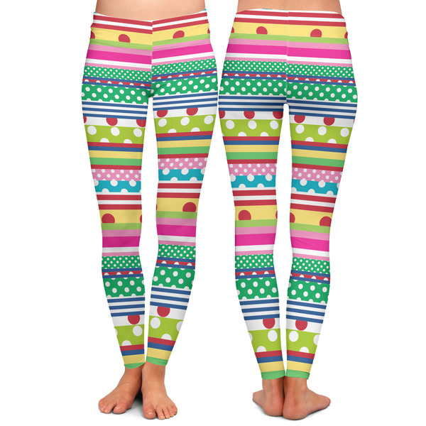 Ribbons Ladies Leggings - Front and Back