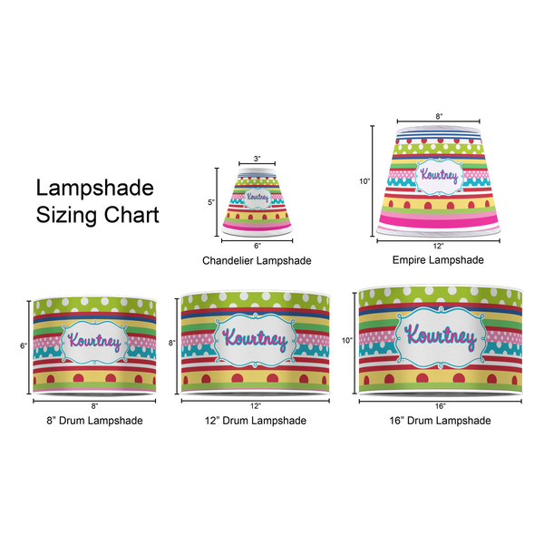 Ribbons Lampshade Sizing Chart