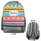 Ribbons Large Backpack - Gray - Front & Back View