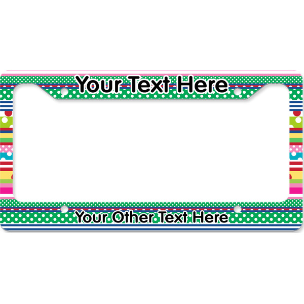 Custom Ribbons License Plate Frame - Style B (Personalized)