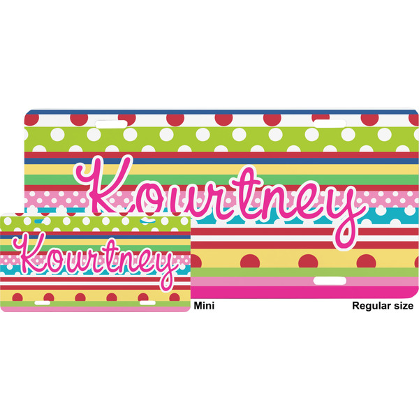 Ribbons License Plate (Sizes)