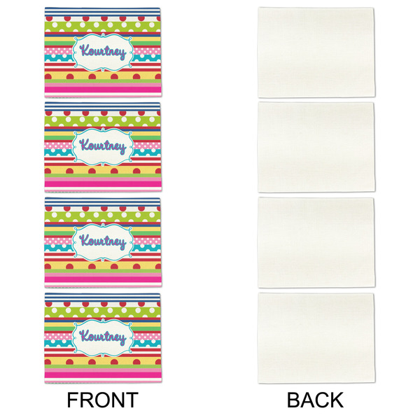 Ribbons Linen Placemat - APPROVAL Set of 4 (single sided)