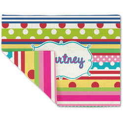 Ribbons Double-Sided Linen Placemat - Single w/ Name or Text