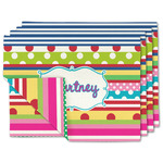 Ribbons Linen Placemat w/ Name or Text