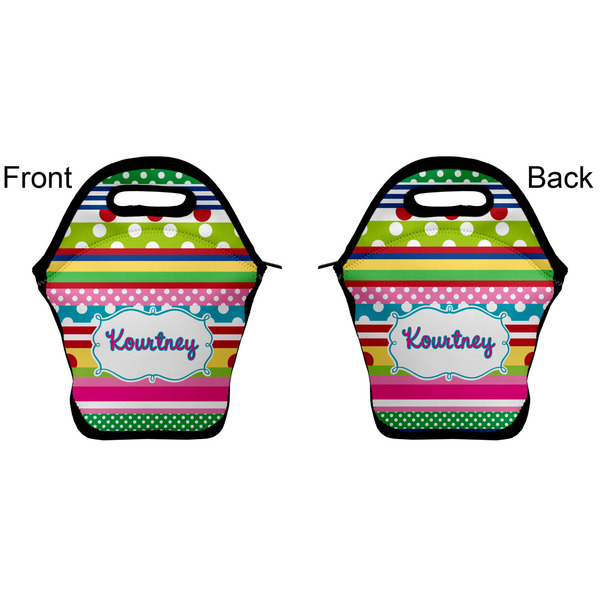 Ribbons Lunch Bag - Front and Back