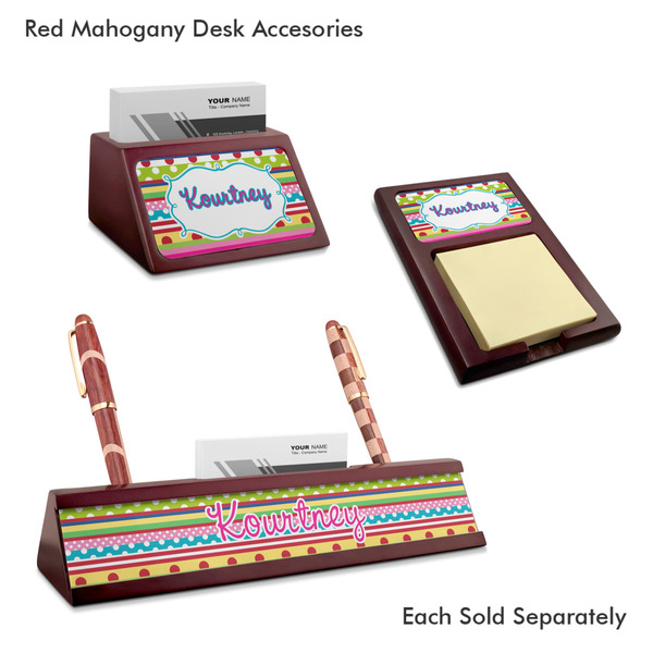 Ribbons Mahogany Desk Accessories