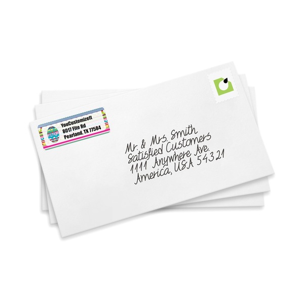 Ribbons Mailing Label on Envelopes