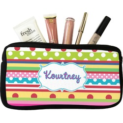 Ribbons Makeup / Cosmetic Bag - Small (Personalized)