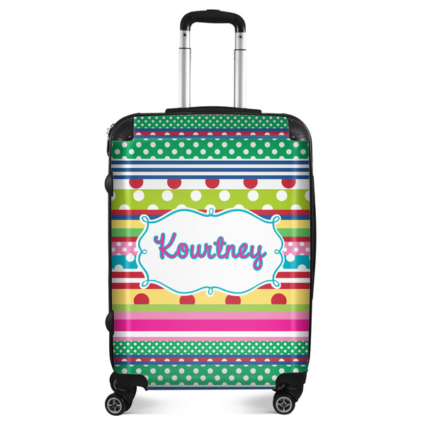 Custom Ribbons Suitcase - 24" Medium - Checked (Personalized)
