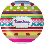 Ribbons Melamine Salad Plate - 8" (Personalized)