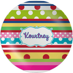 Ribbons Melamine Plate (Personalized)
