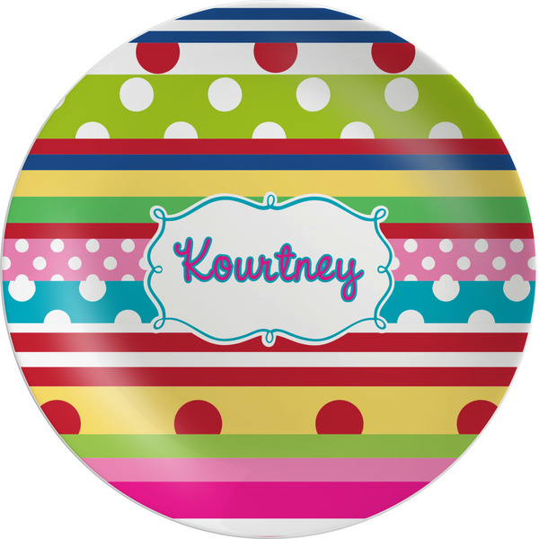 Custom Ribbons Melamine Salad Plate - 8" (Personalized)