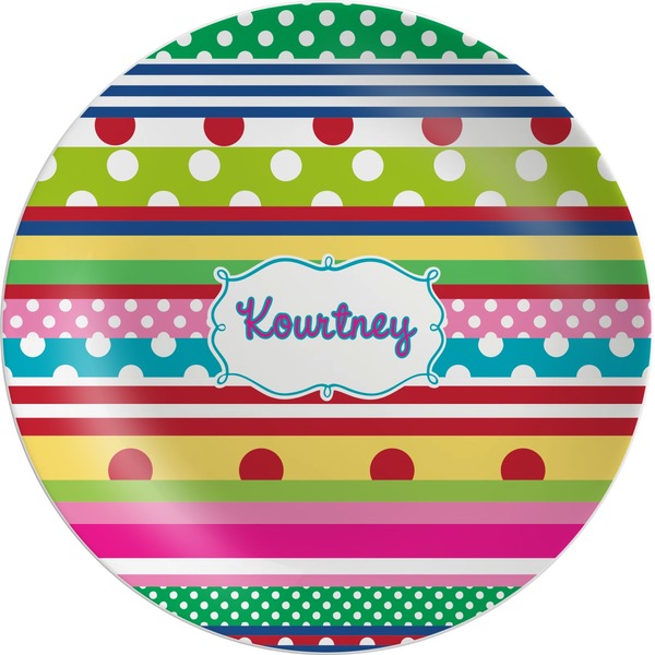 Custom Ribbons Melamine Plate (Personalized)