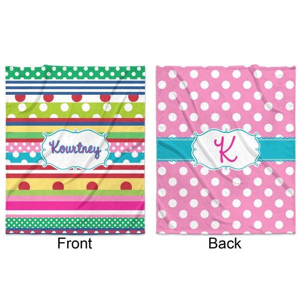 Ribbons Minky Blanket - 50"x60" - Double Sided - Front & Back