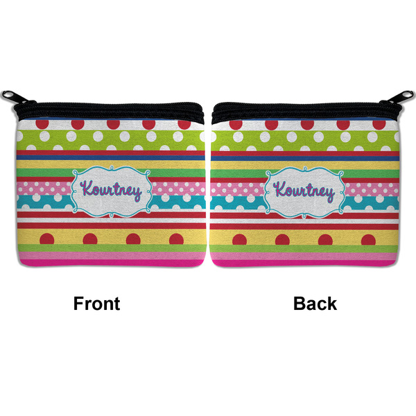 Ribbons Neoprene Coin Purse - Front & Back (APPROVAL)