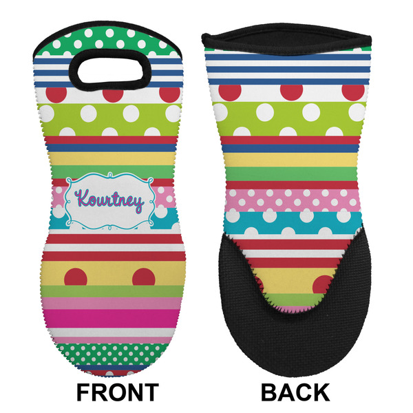 Ribbons Neoprene Oven Mitt (Front & Back)