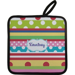 Ribbons Pot Holder w/ Name or Text