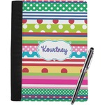 Ribbons Notebook Padfolio - Large w/ Name or Text