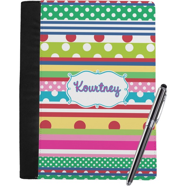 Custom Ribbons Notebook Padfolio - Large w/ Name or Text