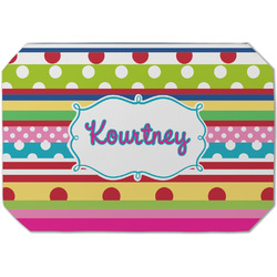 Ribbons Dining Table Mat - Octagon (Single-Sided) w/ Name or Text