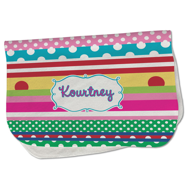 Custom Ribbons Burp Cloth - Fleece w/ Name or Text