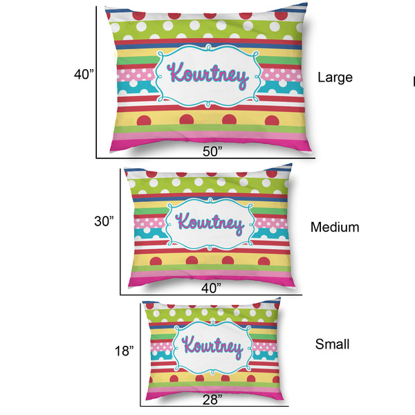 Ribbons Outdoor Dog Beds - SIZE CHART