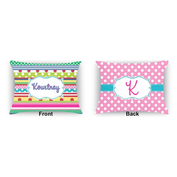 Ribbons  Outdoor Rectangular Throw Pillow (Front and Back)