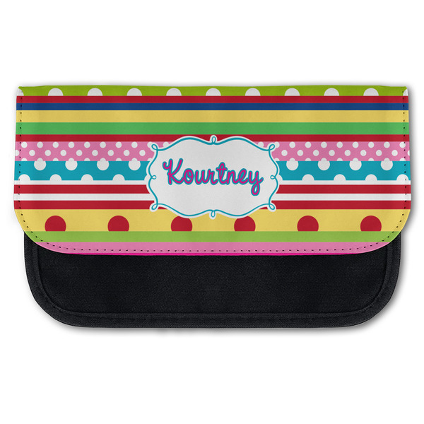 Custom Ribbons Canvas Pencil Case w/ Name or Text