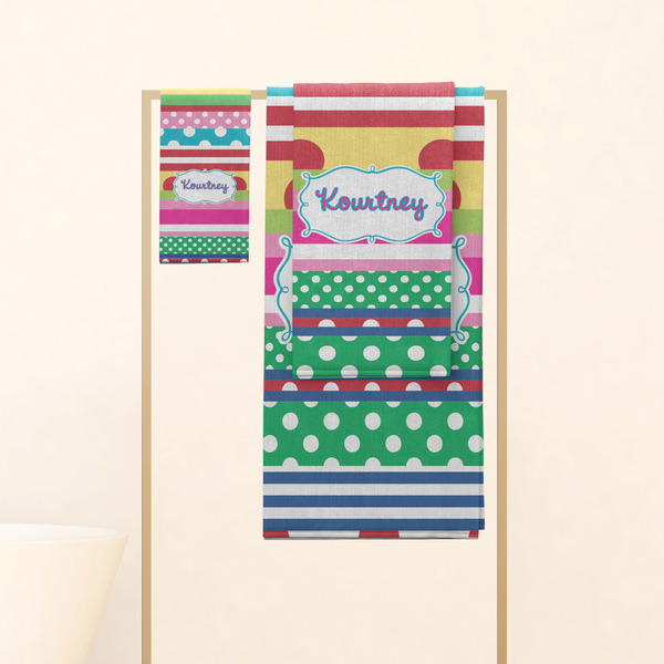 Ribbons Personalized Towel Set