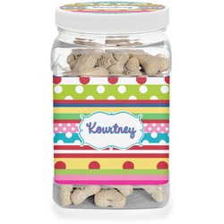 Ribbons Dog Treat Jar (Personalized)