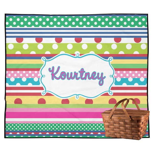 Custom Ribbons Outdoor Picnic Blanket (Personalized)