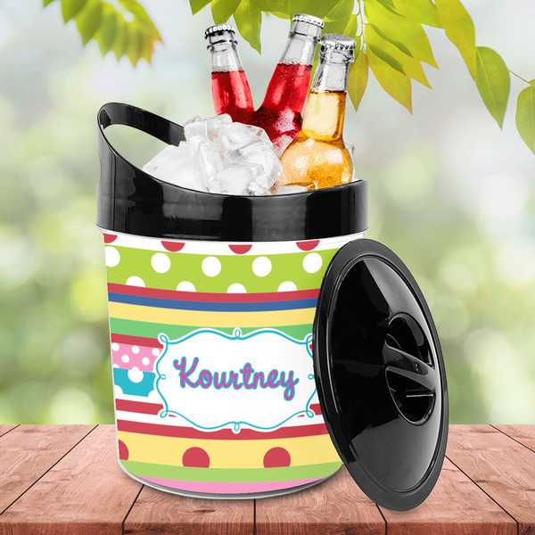 Ribbons Plastic Ice Bucket - LIFESTYLE