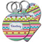 Ribbons Plastic Keychain (Personalized)