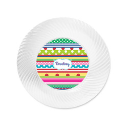 Ribbons Plastic Party Appetizer & Dessert Plates - 6" (Personalized)