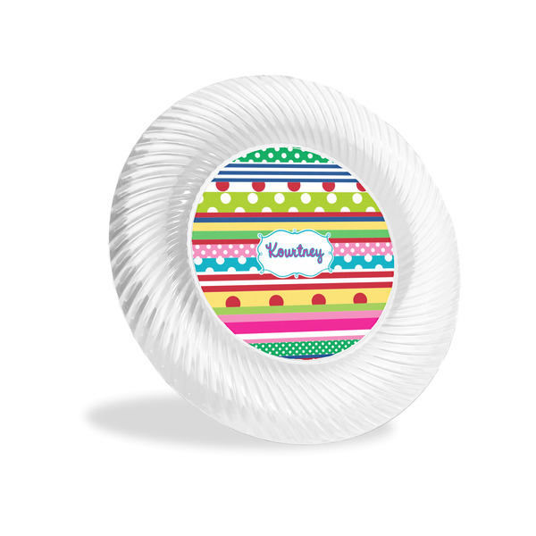 Custom Ribbons Plastic Party Appetizer & Dessert Plates - 6" (Personalized)