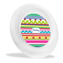 Ribbons Plastic Party Dinner Plates - 10" (Personalized)