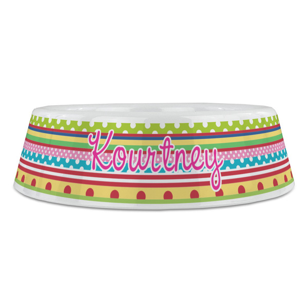 Ribbons Plastic Pet Bowls - Large - FRONT