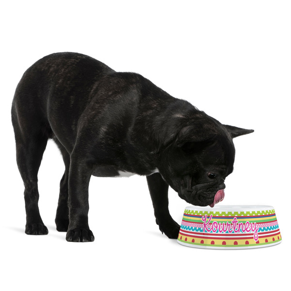 Ribbons Plastic Pet Bowls - Medium - LIFESTYLE