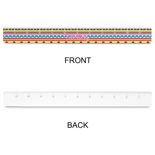 Ribbons Plastic Ruler - 12" - APPROVAL