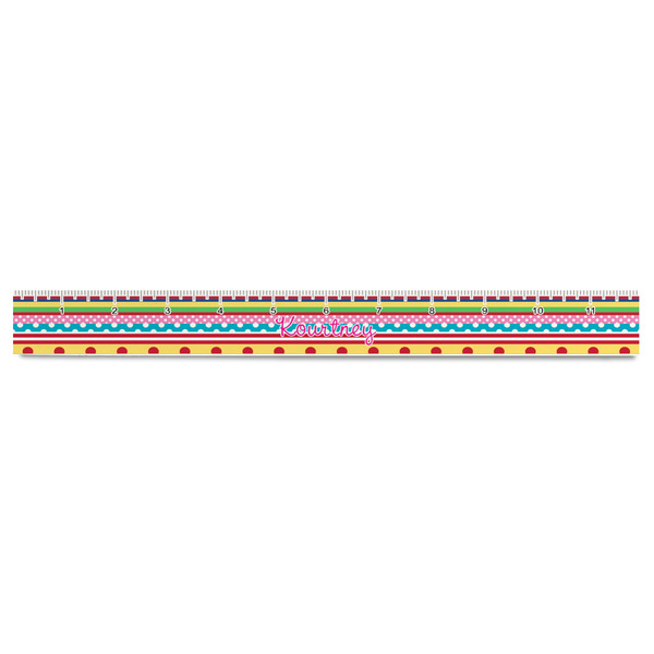 Ribbons Plastic Ruler - 12" - FRONT